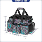 LoDrid Large Professional Cleaning Caddy with Detachable Divider, Supply Organizer with Handle and Shoulder Strap, Cleaning Bags for Housekeepers & Cleaners, Totem