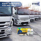 STARDUST Spill Products D710 Comprehensive Quick Response Spill Kits for Vehicles with Heavy Duty Duffle, (2) 5-Quart Dispenser, PPE Kit, Broom Head, Broom Handle, Dust Pan, (10) Disposal Bags
