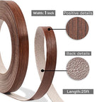 GSCIT Club Cherry Edge Banding, 1 inch x 25ft roll of Veneer Edge Banding - Pre-glued Flexible, Wood PVC Tape for Cabinet Repair & Furniture Restoration