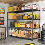 2500 LBS Shelf Storage Shelves 68.1" W Wire Shelving Unit, Garage Shelving Heavy Duty, Adjustable Metal Shelving for Garage, Pantry, Kitchen, Basement, Business 68.1" W x 20.9" D x 70.9" H