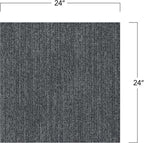 Mohawk Elite 24" x 24" Berber (Loop pile), 0.08" Pile Height, Carpet Tile, Nylon Fiber, Lead Color, (24 Tiles), (96 sqft/carton)