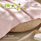 NICETOWN Thick Linen Blend Light Pink Sheer Curtains for Girls Room, Pleat Tape Semi Sheer Privacy Added with Light Filtering Window Treatments for Bedroom/Living Room, W52 x L108, 2 Panels
