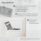Vent Systems 16 x 3 Inch (Outer Dimensions) Air Supply Ventilation Grille - Pack of 2 - Silver Aluminum Rectangle Intake/Exhaust Door Vent Deflector - HVAC for Home Improvement Floor, Wall Duct Cover