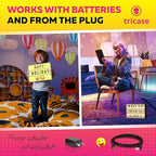Cinema Light Box with Letters – Marquee Color Changing Light Box Sign with 386 Black & Color Letters & Emoji & 2 Markers- Premium Light Up Letter Board – 16 Dimmable Remote-Controlled Colored Options
