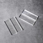 UNIQOOO 4" Clear Acrylic Stand | 4 Pack 3mm Slot Wedding Sign Holders, Perfect for Wedding, Table Number, Exhibition, Office, Restaurant, Business