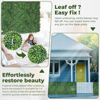 Artificial Boxwood Roll Panels: 60"x128" (53.5 sqft) UV-Anti Faux Hedge Privacy Screen - 4-Layer Fake Greenery Ivy Vine Grass Wall for Garden, Patio, and Balcony Backdrop Decoration