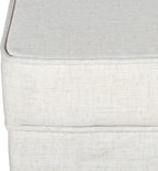 Homepop Home Decor | K7342-F2067 | Classic Square Storage Ottoman with Lift Off Lid | Ottoman with Storage for Living Room & Bedroom, Cream Woven