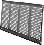Repa Market 2-Pack Air Vent Cover 16x8 Inch (Outer Dimensions) Black Galvanized Steel Louvered Grill Cover with Mesh Screen/Wall or Ceiling Vent/HVAC Register for Indoor and Outdoor Ventilation