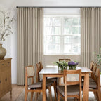 Neutral Pinch Pleated 96 Inch Curtains 2 Panels Set for Windows Flax Linen Textured Drapes Pinch Pleat Back Tab Privacy Light Filtering Greige Curtain Drape with Hooks Rings for Living Room Bedroom