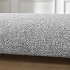 Entryway Bench, Chenille Upholstered Shoe Benches for Bedroom, Ottoman Benches with Solid Wood Shelf, Storage Bench for Hallway, Living Room(Grey)