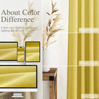 Celery Yellow Curtains 96 Inch Long 2 Panels Set Back Tab Rod Pocket Linen Blend Textured Semi Sheer Light Filtering Boho Decor Curtains Aesthetic Room Decor for Bedroom and Living Room 8Ft 52x96 Inch
