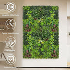 Artificial Grass Wall Boxwood Plant Panel: 20"x20"(12P) UV Resistant Green Leaves Faux for Interior Wall Backdrop,Garden and Indoor Outdoor Wall&Fence Covering Privacy，Party Wall Fence Decor