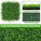20"x20" 6pcs Grass Wall Panels, Artificial Fern Grass Backdrop with UV Protection, Fake Greenery Plant Boxwood Panels, Green Wall Decor for Outdoor Indoor Patio Garden Backyard