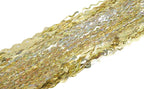 4 Pack Wavy Sparkle Champagne Gold Metallic Tinsel Foil Fringe Curtains Photo Booth Backdrop | Gold Streamer Backdrop for Holiday Celebration Bachelorette Party Decorations