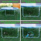 10"x2" Trampolines Wind Stakes Heavy Duty U Shape Galvanized Steel Trampoline Stakes Ground Anchors with Sharp End for Camping Tent, Garden Staples, Trampoline Pins (12)