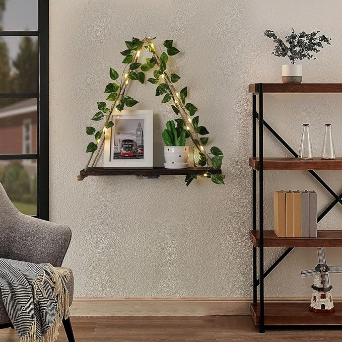 Floating Shelves for Wall,Plant Wall Decor,Hanging Shelf,Cottage Core Decor,Room Decor Aesthetic,Trinket Shelf,Hanging Shelves,Floating Shelves for No Drilling,Two-Piece Set