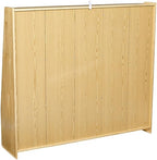 Amazon Basics Coat Locker Storage, 5-Section with Bench, 13"D x 54"W x 48"H, Natural Finish, Solid Pine Wood, Mudroom Furniture with Storage & Hooks for Home, School, Kindergarten