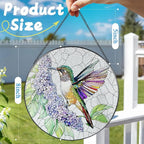 Stained Glass Window Hanging, 8 Inch Hummingbird Sun Catchers, Stained Glass Suncatcher, Window Decor, Gifts for Mothers Day, Birthday, Christmas, Hummingbird Gifts, Gift for Women Mom and Grandma