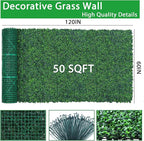 Boxwood Roll Panels, 60"x120" Artificial Ivy Privacy Fence Screen, UV-Anti Faux Boxwood Roll Grass Wall Panels for Garden Patio Balcony Privacy
