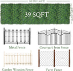 Artificial Ivy Privacy Fence Screen,40"x 140" (39 SQFT) 4-Layer Leaf UV-Anti Faux Greenery Boxwood Backdrop Ivy Vine Leaf Panels for Outdoor, Indoor, Garden,Backyard and Decor