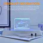 EUSTUMA LED Light Base Rectangle Display Stand In A Variety of Colors,Lighted Up Stand Color Changing Small LED for 3D Glass Crystal Art,Holiday Party Decoration. (Silver, Large)