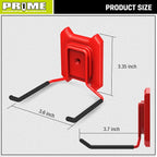 Prime 1 PR1ME 1 Pack Garage Garden Tool Organizer Wall Mount Hooks,Support 44lbs, Heavy Duty Metal Storage Hooks for Power Tool,Hand Tool,Bike,Hoses,Broom,etc