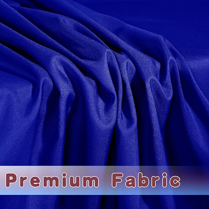 HolidayIdeas Fitted Royal Blue Table Covers - 96 x 30 Inch - 2 Pack Rectangle Tablecloths for 8 Foot Tables, Polyester Fabric Tablecloth for Parties, Trade Show, Farmers Market