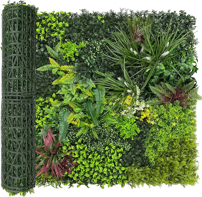 Artificial Plant Wall Boxwood Roll: 40"x120" UV Resistant Green Leaves Faux for Interior Backdrop,Garden and Indoor Outdoor Wall&Fence Covering Privacy, Party Wall Fence Decor