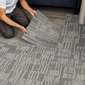 uyoyous 24 Pcs Commercial Carpet Tiles, 20'' x 20'' Twill Jacquard Carpet Squares with Non-Slip Backing, 64.58 Sq Ft Reusable Carpet Floor Tiles with Stickers for Home Office