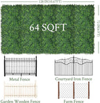 Artificial Ivy Privacy Fence Screen,72" x128 (64 SQFT) 4-Layer Leaf UV-Anti Faux Greenery Boxwood Backdrop Ivy Vine Leaf Fence Panels for Outdoor, Indoor, Garden, Backyard and Decor