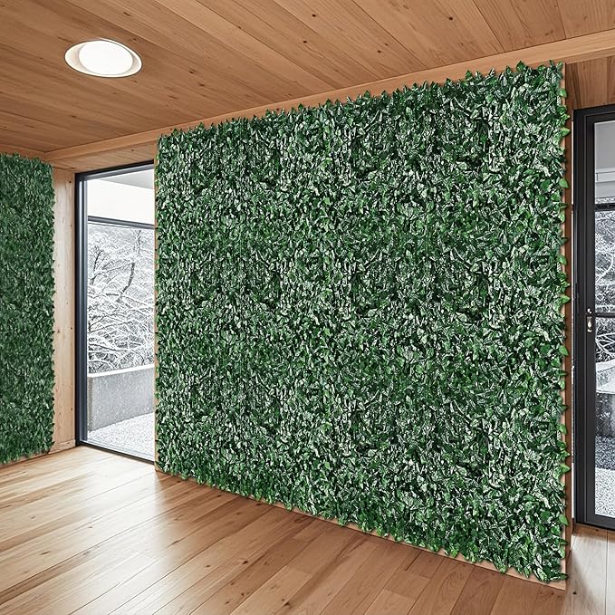 Patio Paradise 58"x729"-1Pc Faux Ivy Fence Privacy Screen Artificial Greenery Wall Backdrop,Fake Grass Wall Panels for Outside Apartment Balcony,Vine Leaf Decor for Outdoor Patio Chain Link