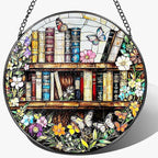 8'' Stained Glass Suncatcher Ornament, Stained Glass Window Hanging, Sun Catchers for Windows Hanging Ornaments, Window Decor | Book Club Gift, Fantasy Book Lover Gift, Reader Gifts