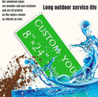 Custom Sign, Custom Indoor/Outdoor Decorative Sign，Aluminum Weatherproof Metal Sign Multiple Sizes, Reflective double-sided, Business, Workplace, office, Home, Delivery Signs(8 * 24 Inch)