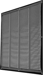 Repa Market Air Vent Cover 16x16 Inch (Outer Dimensions) Black Galvanized Steel Louvered Grill Cover with Mesh Screen/Wall or Ceiling Vent/HVAC Register for Indoor and Outdoor Ventilation