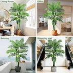 Big Faux Tropical Trees Tall Artificial Palm Tree Indoor Outdoor Realistic Floor Plants Large Fake Plant for Home Living Room Office Decor Porch Outside Patio arboles para Modern Farmhouse decoracion