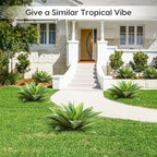 Velener Fake Agave Artificial Plants, Fake Succulents Plant for Room Decor, Unpotted Faux Agave Stems Plant for Outdoor/Indoor Decor, 22 inches