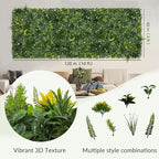 Artificial Grass Wall Boxwood Roll: 48"x120" UV Resistant Green Leaves Faux for Interior Wall Backdrop,Garden and Indoor Outdoor Wall&Fence Covering Privacy, Party Wall Fence Decor