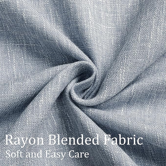 Vision Home Chambray Blue Full Blackout Curtains Pinch Pleated Room Darkening Window Curtains 63 inch for Living Room Bedroom Thermal Insulated Pinch Pleat Drapes with Hooks Back Tab 2 Panel 40"Wx63"L