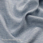 Vision Home Pinch Pleated Blue Semi Sheer Curtains Textured Light Filtering Window Curtains 72 inch for Living Room Bedroom Rayon Blended Chambray Blue Pinch Pleat Drapes with Hooks 2 Panels 40"Wx72"L