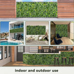 Artificial Grass Wall Boxwood Roll: 40"x120" UV Resistant Green Leaves Faux for Interior Wall Backdrop,Garden and Indoor Outdoor Wall&Fence Covering Privacy, Party Wall Fence Decor