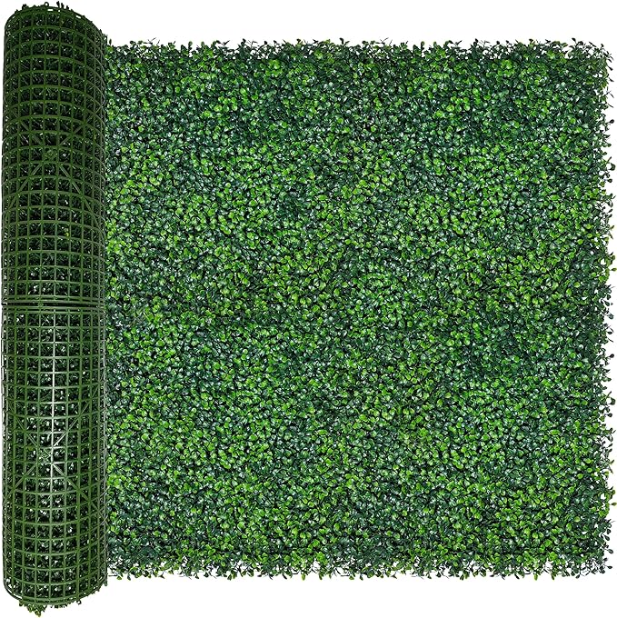 Artificial Ivy Privacy Fence Wall Screen: 40X160 in(45 sqft) UV-Anti Faux Boxwood Roll Panels Greenery Backdrop Ivy Vine Leaf Hedges Fence Panels for Indoor Outdoor Green Wall Decor