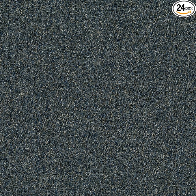 Mohawk Advance 24" x 24" Berber (Loop pile), 0.11" Pile Height, Carpet Tile, Nylon Fiber, Azure Color, (24 Tiles), (96 sqft/carton)
