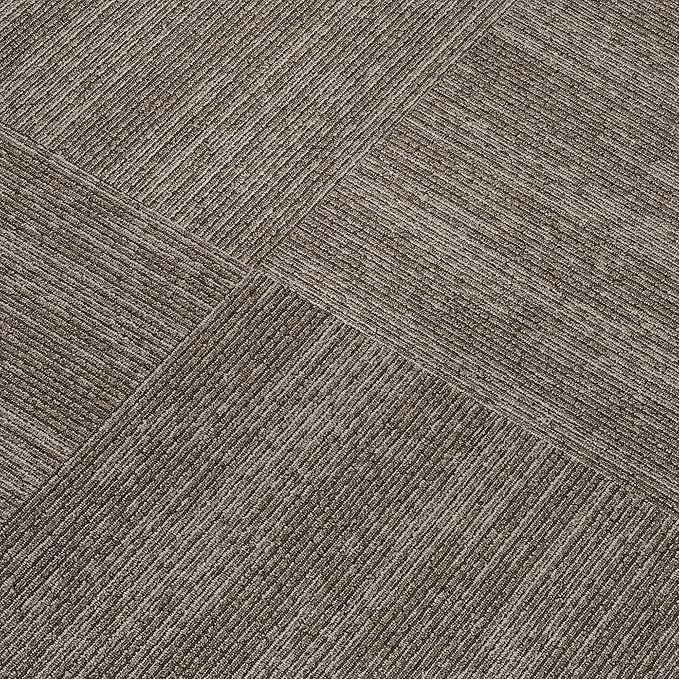 Mohawk Elite 24" x 24" Berber (Loop pile), 0.08" Pile Height, Carpet Tile, Nylon Fiber, Elm Color, (24 Tiles), (96 sqft/carton)