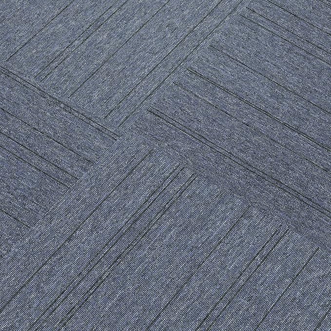 Mohawk Basics 24" x 24" Berber (Loop pile), 0.07" Pile Height, Carpet Tile, PET Fiber, Ocean Tide Color, (24 Tiles), (96 sqft/carton)