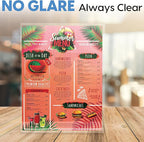 Mammoth DuraClear Acrylic Sign Holders 8.5 x 11 - Extra Thick and Durable Desktop Paper Sign Holders - Perfect for Retail and Booth Display Supplies - 3 Pack, Landscape