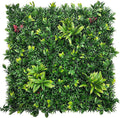 Artificial Boxwood Panels: 20"x20" 8P UV-Anti Fake Grass Ivy Privacy Hedge Greenery Backdrop Fence Wall Screen for Garden Fence Covering Privacy, Outdoor Indoor Home Decor
