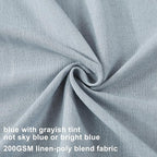 Vision Home Blue Grey Pinch Pleated Semi Sheer Curtains Textured Linen Blended Light Filtering Window Curtains 108 inch for Living Room Bedroom Pinch Pleat Drapes with Hooks 2 Panels 9ft 40" Wx108 L