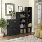 Homes: Inside + Out Apexa 2-Drawer Wooden Stackable Storage Drawers, Small Food Pantry Cabinet, Cajonera De Madera, Underbed Drawer Dorm Teen Room Decor & Bedroom, Home Office, Kitchen, Black