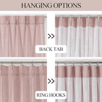 Vision Home Pink Pinch Pleated Semi Sheer Curtains for Girls Bedroom Living Room Textured Light Filtering Window Curtains 72 inch Rayon Blended Pinch Pleat Pink Drapes with Hooks 2 Panels 40" Wx72 L