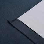 Vision Home Navy Blue Pinch Pleated Full Blackout Curtains Linen Blended Room Darkening Curtain Panels 95 inch for Living Room Bedroom Thermal Insulated Pinch Pleat Drapes with Hooks 8FT 40" Wx95 Lx2